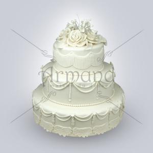 Tort de nunta Clasic alb Tort de nunta Clasic alb