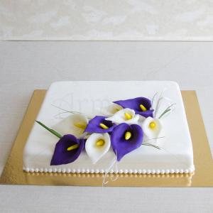 Tort cununie Cale mov si albe Tort cununie Cale mov si albe