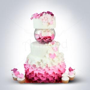 Tort de nunta Petale flori Tort de nunta Petale flori