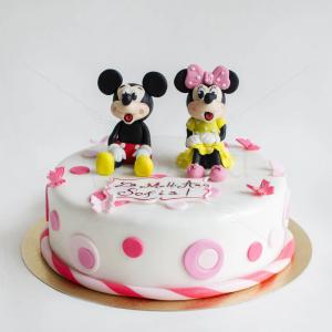 Tort Mickey si Minnie roz Tort Mickey si Minnie roz