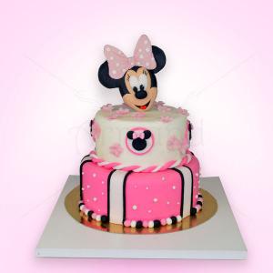 Tort Minnie Mouse roz Tort Minnie Mouse roz