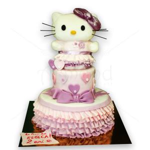 Tort Hello Kitty si dantela Tort Hello Kitty si dantela