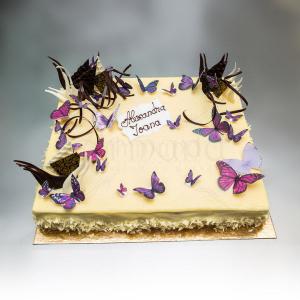 Tort Decor ciocolata si fluturi Tort Decor ciocolata si fluturi