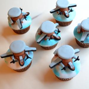 Cupcakes forma avion