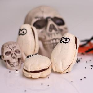 Macaron fantoma Halloween Macaron fantoma Halloween