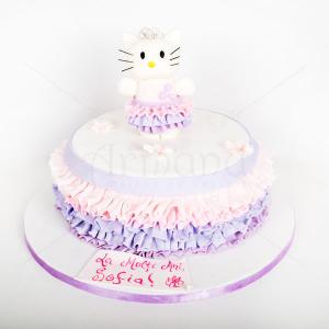 Tort Hello Kity si dantela Tort Hello Kity si dantela