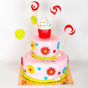 Tort Cupcake si acadele colorate