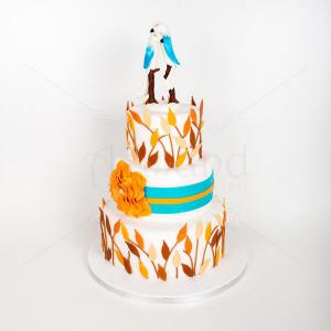 Tort nunta Pasari toamna Tort nunta Pasari toamna
