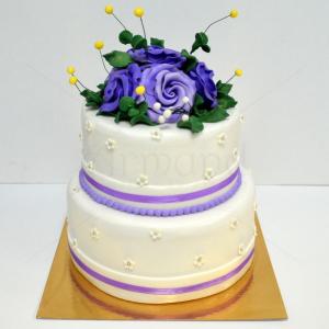 Tort nunta Purple roses