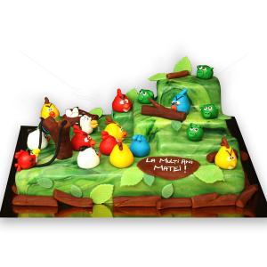 Tort Angry Birds pe etaje Tort Angry Birds pe etaje