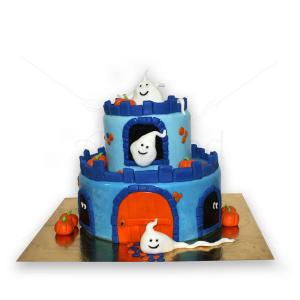 Tort Castel cu fantome Halloween