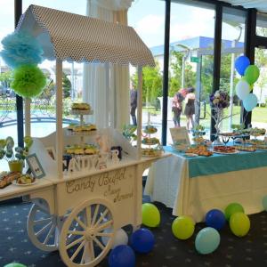 Candy Bar Botez Bleu, verde si alb Candy Bar Botez Bleu, verde si alb