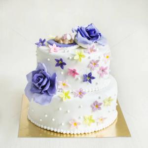 Tort botez Bebelus si trandafiri Tort botez Bebelus si trandafiri