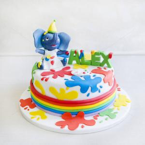 Tort Elefantelul colorat Tort Elefantelul colorat