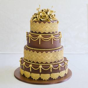 Tort Chocolate and Gold Tort Chocolate and Gold