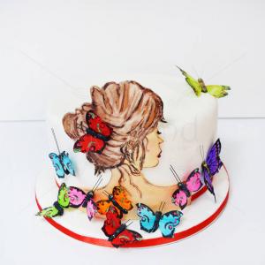 Tort Portret profil fata Tort Portret profil fata