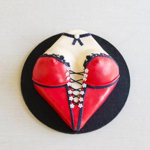 Tort Corset sexy rosu Tort Corset sexy rosu