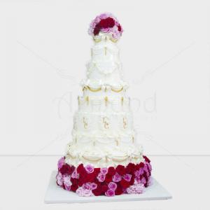 Tort de nunta 200 de trandafiri Tort de nunta 200 de trandafiri