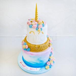 Tort Unicorn culori pastelate