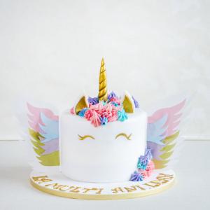 Tort Unicorn cu aripi curcubeu