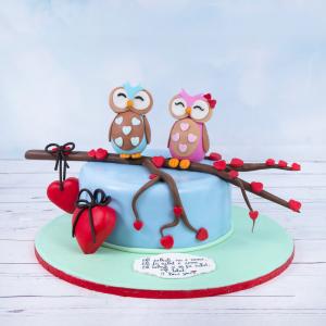 Tort Figurine Bufnite Indragostite Tort Figurine Bufnite Indragostite