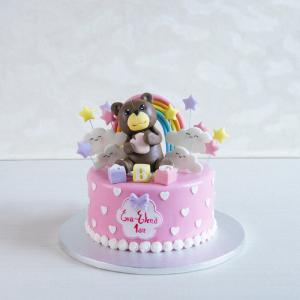 Tort Fetita Figurina Ursulet si Curcubeu Tort Fetita Figurina Ursulet si Curcubeu
