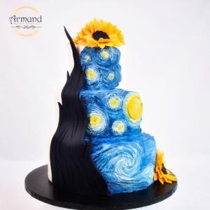 Tort design floarea soarelui Tort design floarea soarelui