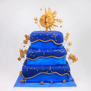 Tort Constelatii albastru Tort Constelatii albastru