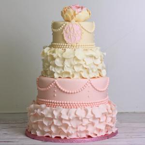 Tort de nunta imperial roz Tort de nunta imperial roz