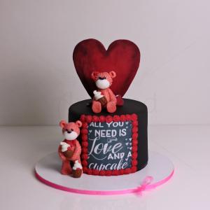 Tort Teddy Bears "All you need is love and a cupcake"