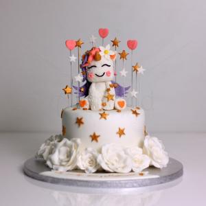 Tort Baby Unicorn cu stelute Tort Baby Unicorn cu stelute