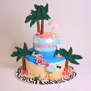 Tort Palmieri si Flori Exotice Tort Palmieri si Flori Exotice