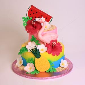 Tort Flamingo si Fructe