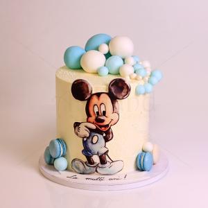 Tort Mickey Mouse Macarons si Baloane