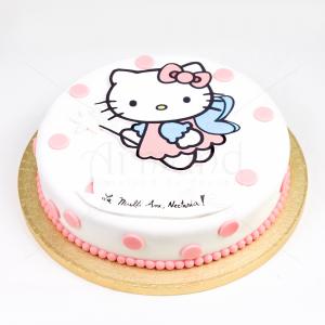 Tort Hello Kitty cu buline Tort Hello Kitty cu buline