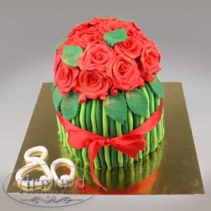 Tort Buchet trandafiri rosii Tort Buchet trandafiri rosii