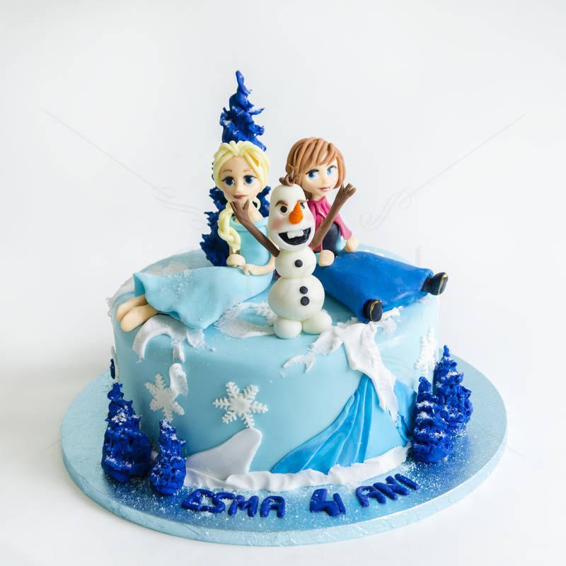 Tort Frozen Ana, Elsa si Olaf