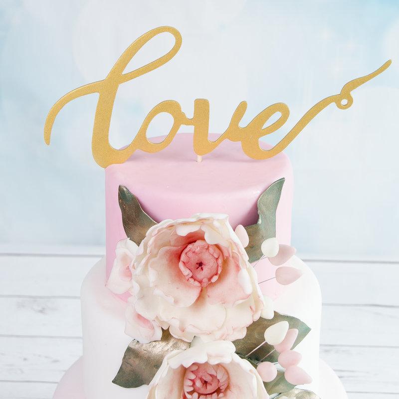Tort de nunta Roz Pastel Love