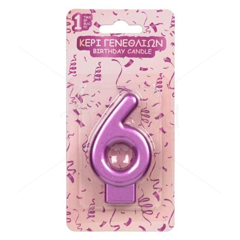LUMANARE CIFRA BLEU / FUCSIA METALIZAT LUMANARE CIFRA BLEU / FUCSIA METALIZAT