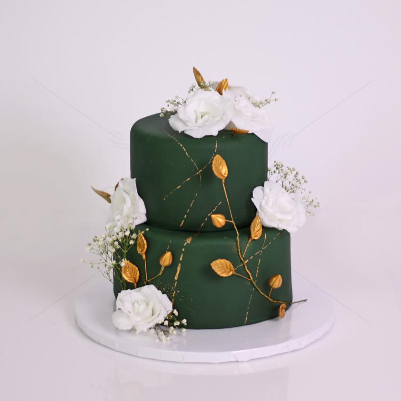 Tort Elegant Deep Green & Gold