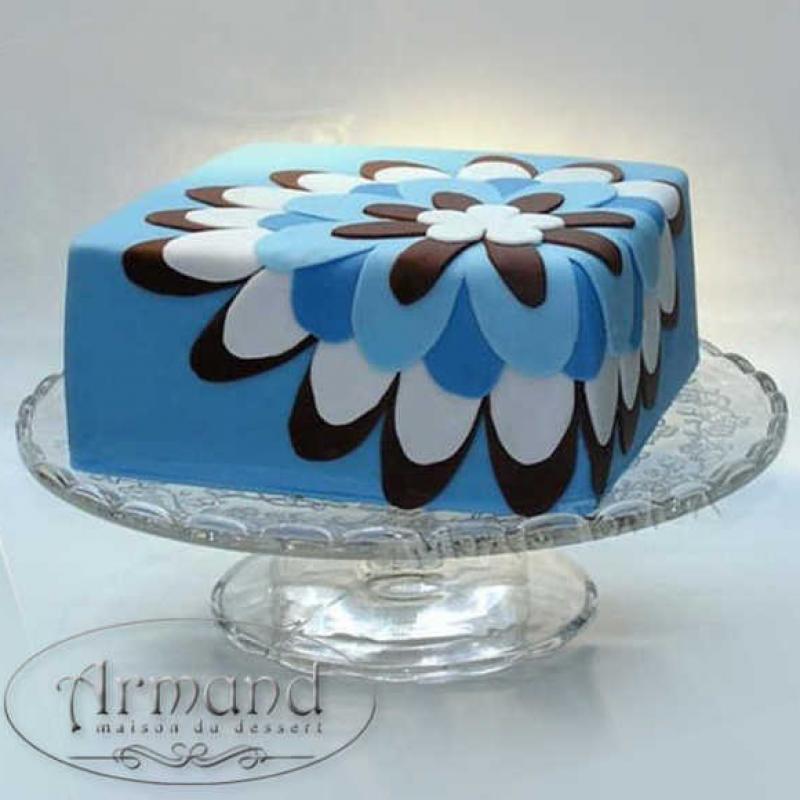 Tort Floral albastru