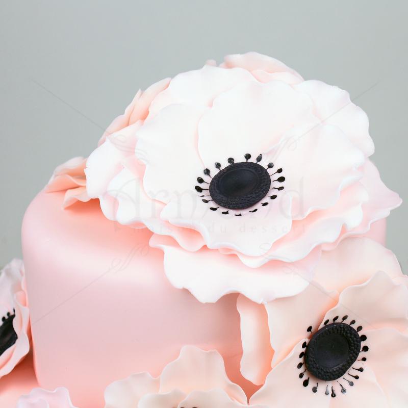 Tort de nunta pink avalanche Anemone