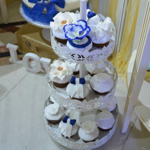 Cupcakes elegante albastru marin
