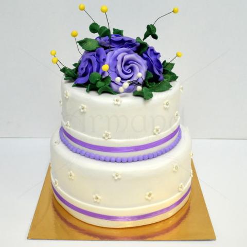 Tort nunta Purple roses