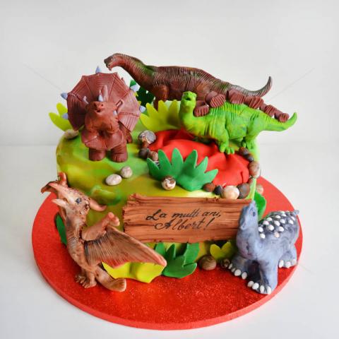 Tort Dinozauri fiorosi