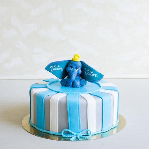 Tort botez Dumbo Albastru
