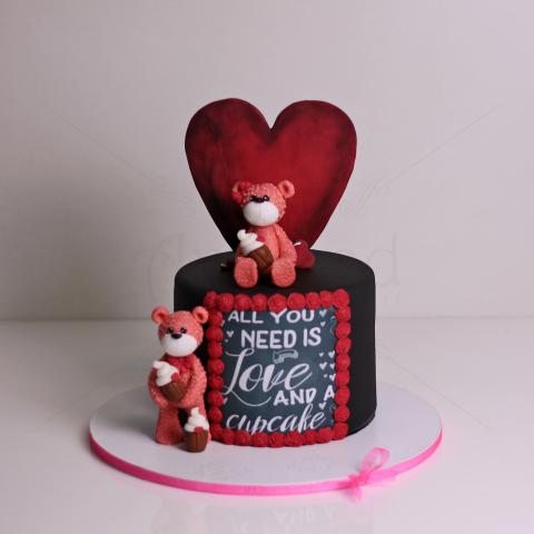 Tort Teddy Bears "All you need is love and a cupcake"