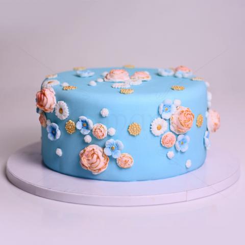 Tort floricele pastelate