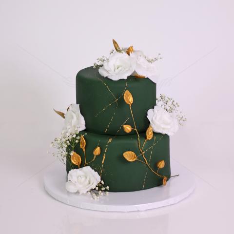 Tort Elegant Deep Green & Gold