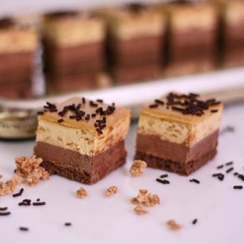 Mini Prajitura cu Caramel si Cacao